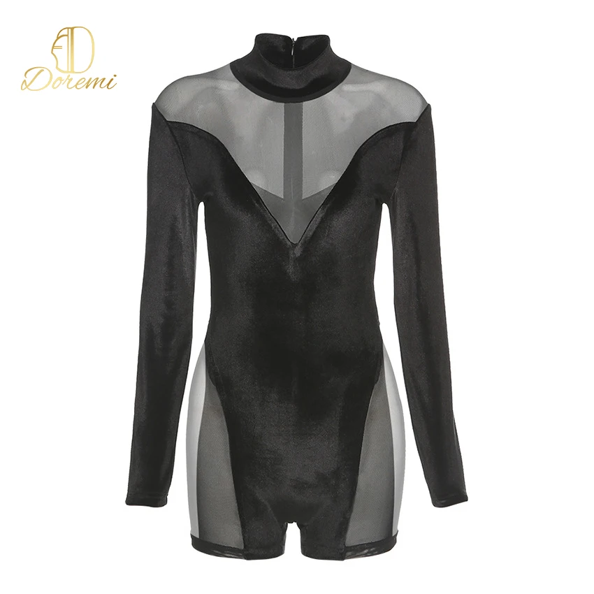 Fashion Hot Sale See-through mesh short jumpersuit for women's turtleneck bodysuit women one piece jumpsuits and rompers
Fashion Hot Sale See-through mesh short jumpersuit for women's turtleneck bodysuit women one piece jumpsuits and rompers