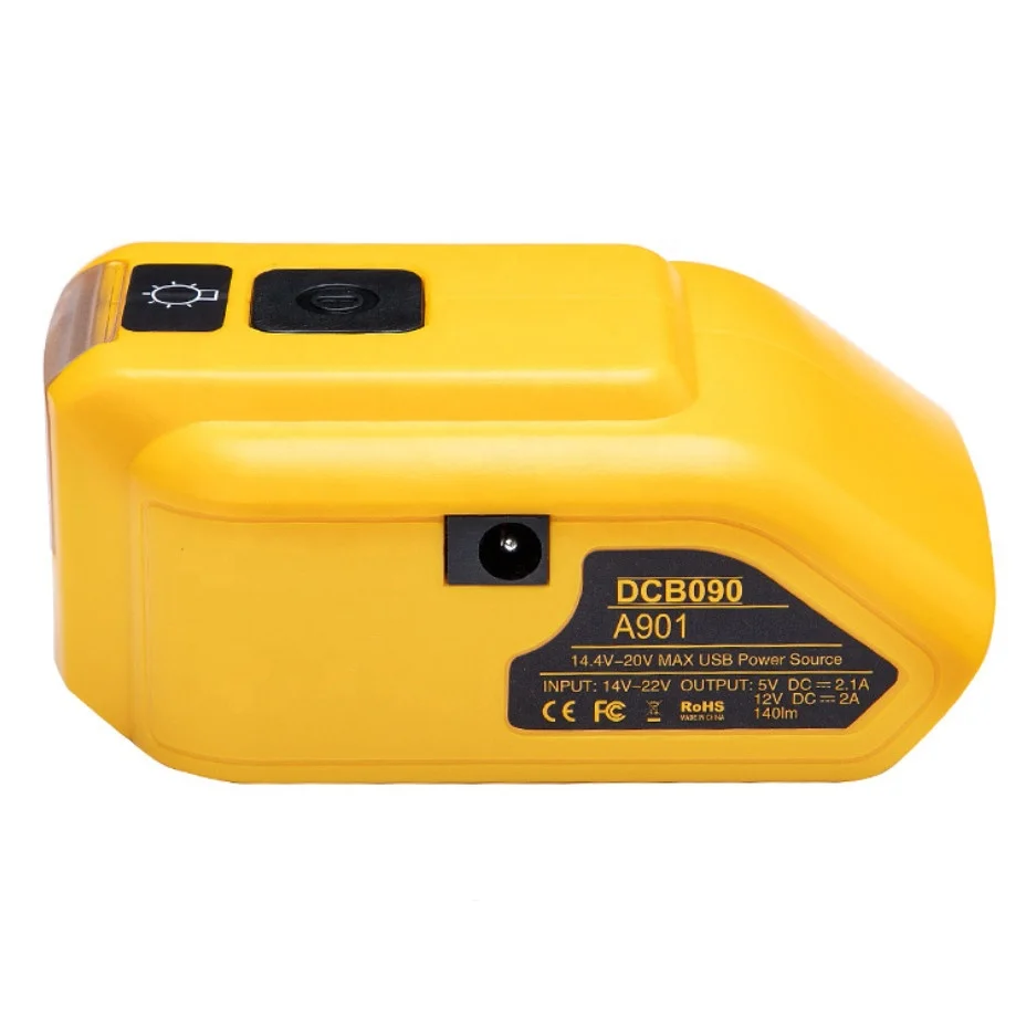 Converter Adapter Charger Dewalt 20v Lithium Ion Battery Adapter With Led Work Light For Dewalt 20v Battery DCB200 DCB205, Yellow
Converter Adapter Charger Dewalt 20v Lithium Ion Battery Adapter With Led Work Light For Dewalt 20v Battery DCB200 DCB205, Yellow