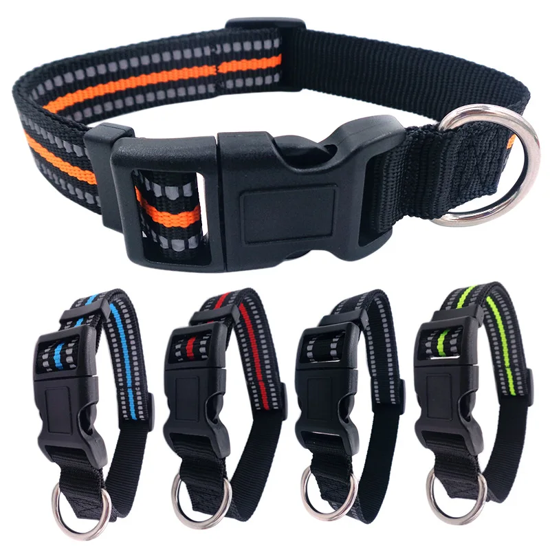Wholesale Custom Logo Color Heavy Duty High Reflective Dog Collar For Dog Pet Safe Training, Many colors
Wholesale Custom Logo Color Heavy Duty High Reflective Dog Collar For Dog Pet Safe Training, Many colors