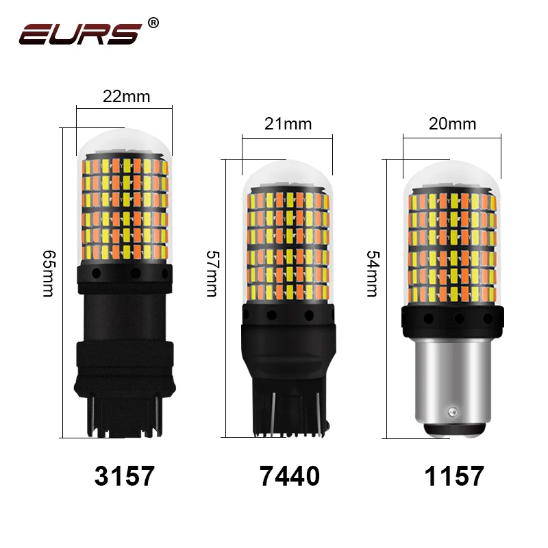 EURS New dual color led turn signal light 168smd 3014 1157 T20 7443 T25 3157 Decoding anti-stroboscopic brake tail lights, White+yellow
EURS New dual color led turn signal light 168smd 3014 1157 T20 7443 T25 3157 Decoding anti-stroboscopic brake tail lights, White+yellow