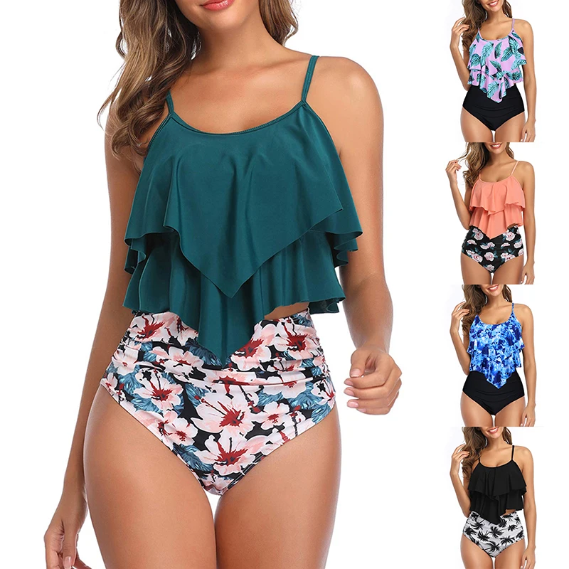 Push Up Swimwear Women High Waist Bikini Sets Ruffle Girls Tankini Swimwear Halter Two Piece cheap swimsuits, Picture or customized
Push Up Swimwear Women High Waist Bikini Sets Ruffle Girls Tankini Swimwear Halter Two Piece cheap swimsuits, Picture or customized