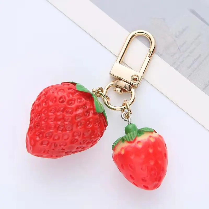 Hot Selling Resin Fruit Cute Car Key Holder Keyring Portachiavi Simulated Fruit Red Heart Strawberry Keychain
Hot Selling Resin Fruit Cute Car Key Holder Keyring Portachiavi Simulated Fruit Red Heart Strawberry Keychain