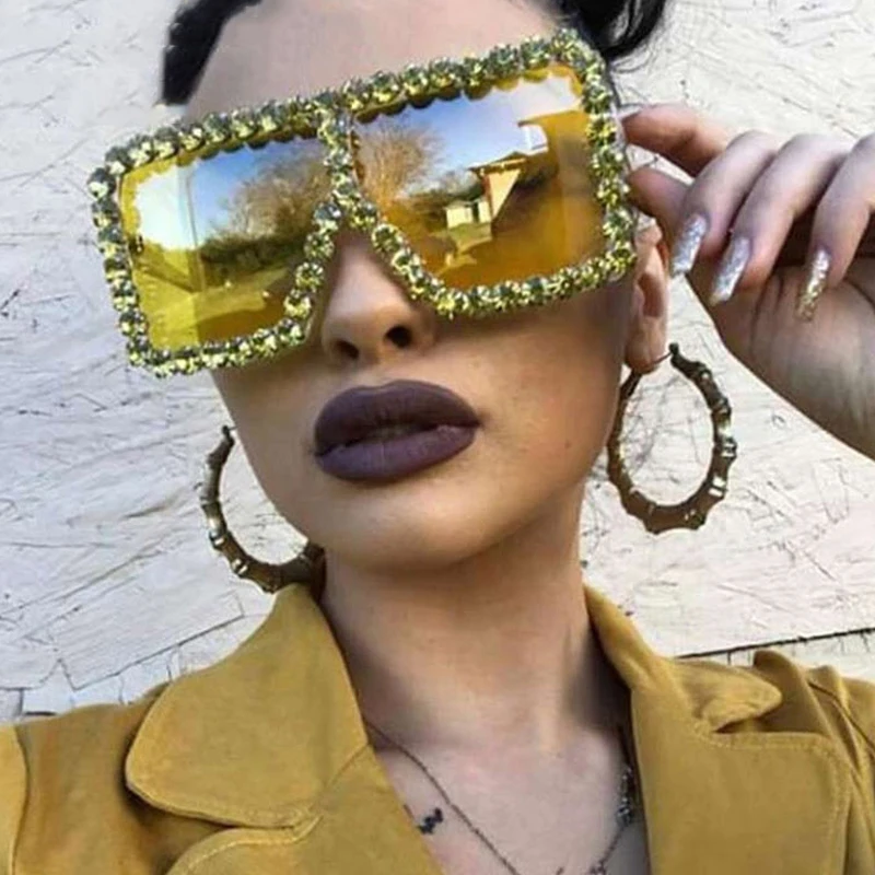 57055 Fashion women square oversized rhinestone bling diamond glasses sunglasses 2021, As picture or custom colors
57055 Fashion women square oversized rhinestone bling diamond glasses sunglasses 2021, As picture or custom colors