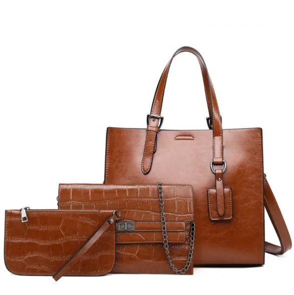 Wholesale Women Fashion Durable Pu Leather Tote Bag Shoulder Ladies 3 Pieces Set Bag
Wholesale Women Fashion Durable Pu Leather Tote Bag Shoulder Ladies 3 Pieces Set Bag