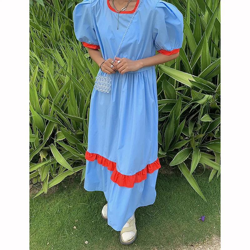 Wholesale 2021 Summer Korean Fashion Casual Loose Dress Retro Gentle Square Collar Lantern Sleeve Ruffle Dress Women
Wholesale 2021 Summer Korean Fashion Casual Loose Dress Retro Gentle Square Collar Lantern Sleeve Ruffle Dress Women