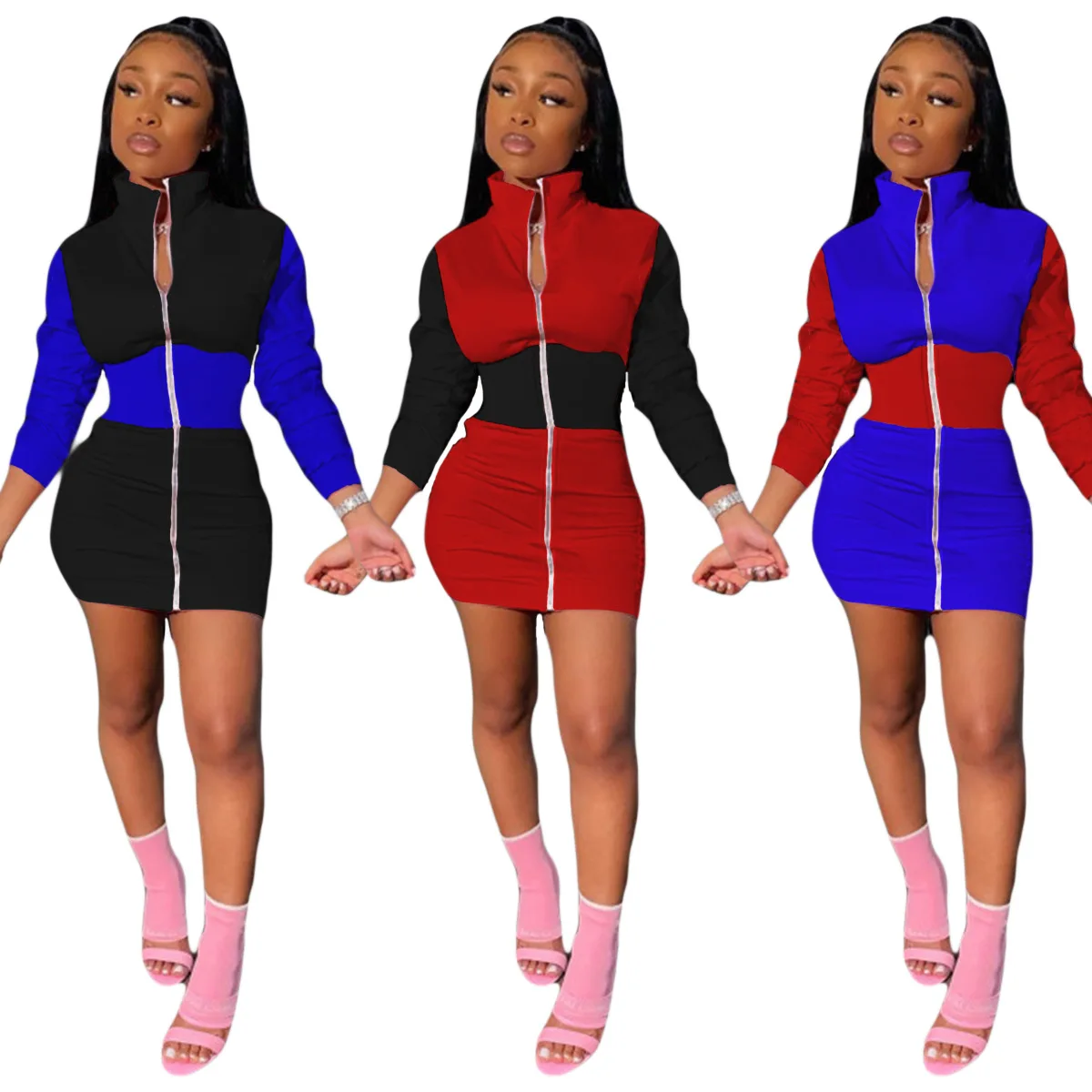 2021 New Arrivals Hot Sale Sexy Casual Elegant Splicing Long Sleeve Zipper Sport Set Women Dresses
2021 New Arrivals Hot Sale Sexy Casual Elegant Splicing Long Sleeve Zipper Sport Set Women Dresses