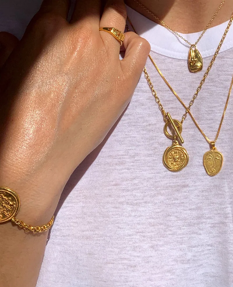 INS retro trend Vintage Gold Plated Coin Pendant Necklace18K real gold vacuum plating coin Necklace Jewelry
INS retro trend Vintage Gold Plated Coin Pendant Necklace18K real gold vacuum plating coin Necklace Jewelry