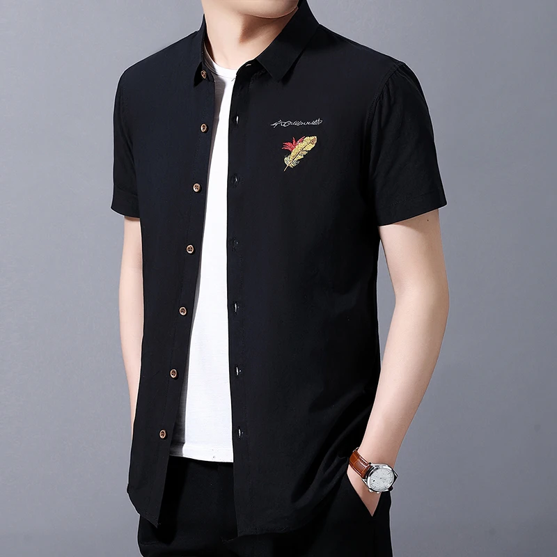 2021 summer new men's youth fashion lapel casual cardigan short-sleeved print slim men's fashion shirt
2021 summer new men's youth fashion lapel casual cardigan short-sleeved print slim men's fashion shirt
