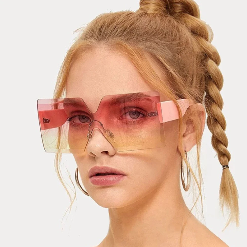 2021 Hot Sale Fashion Anti Ultraviolet Square Multi Color Oversized Rimless Sunglasses Frameless One Piece Sunglasses for Women
2021 Hot Sale Fashion Anti Ultraviolet Square Multi Color Oversized Rimless Sunglasses Frameless One Piece Sunglasses for Women