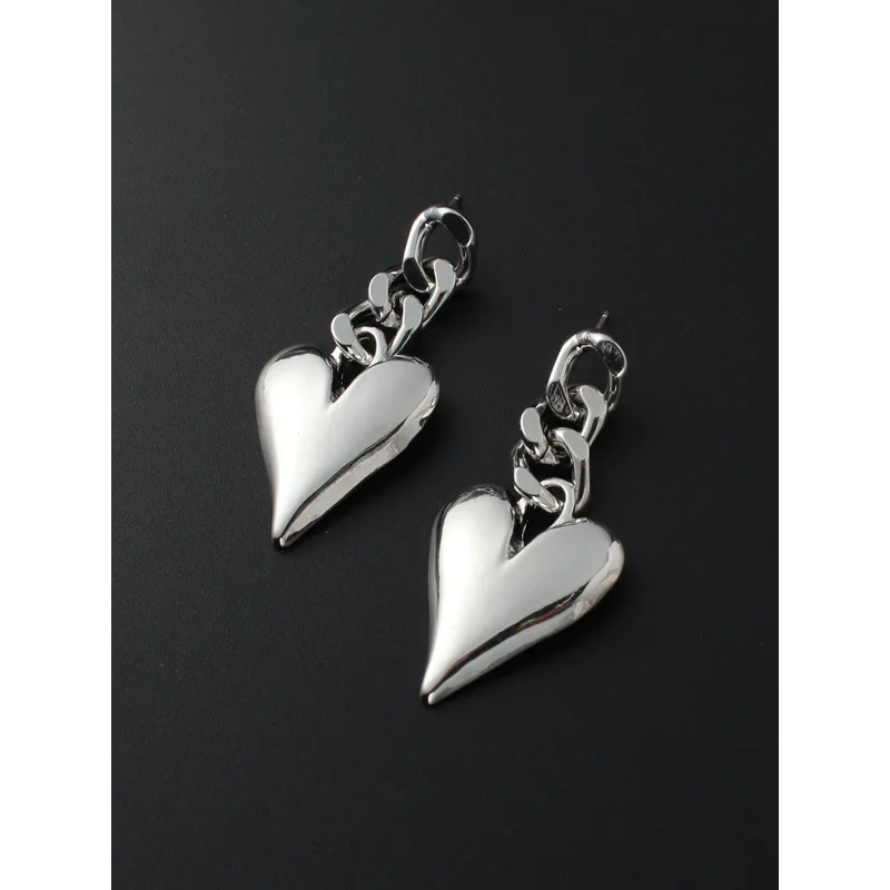 Newest Arrival Silver Plated Heart Shape Drop Earrings Love Heart Link Chain Earrings For Women
Newest Arrival Silver Plated Heart Shape Drop Earrings Love Heart Link Chain Earrings For Women