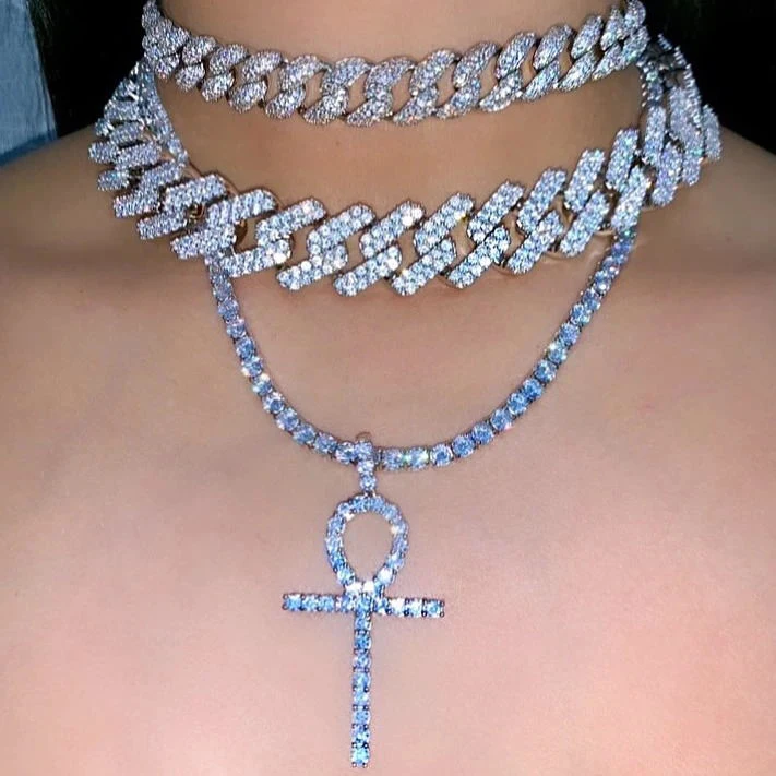 5mm iced out bling tennis chain iced out bling Allah cross pendant necklace, Rose gold
5mm iced out bling tennis chain iced out bling Allah cross pendant necklace, Rose gold