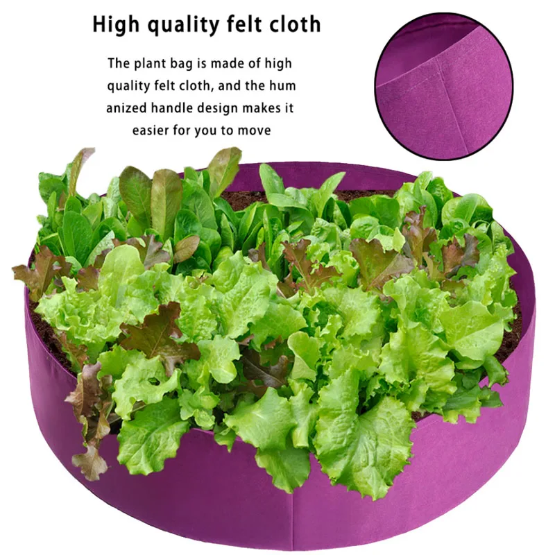 nicht gesponnene 2mm wachsen Taschen ringsum angehobene Garten-Bett-Taschen 4