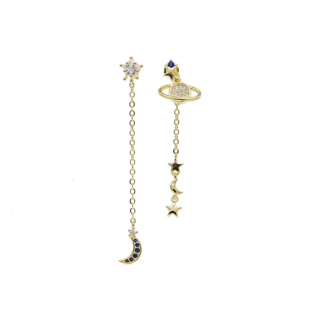 2021 Christmas gift long tassel chain cute lovely moon star charm dangle drop earring Gold filled
2021 Christmas gift long tassel chain cute lovely moon star charm dangle drop earring Gold filled