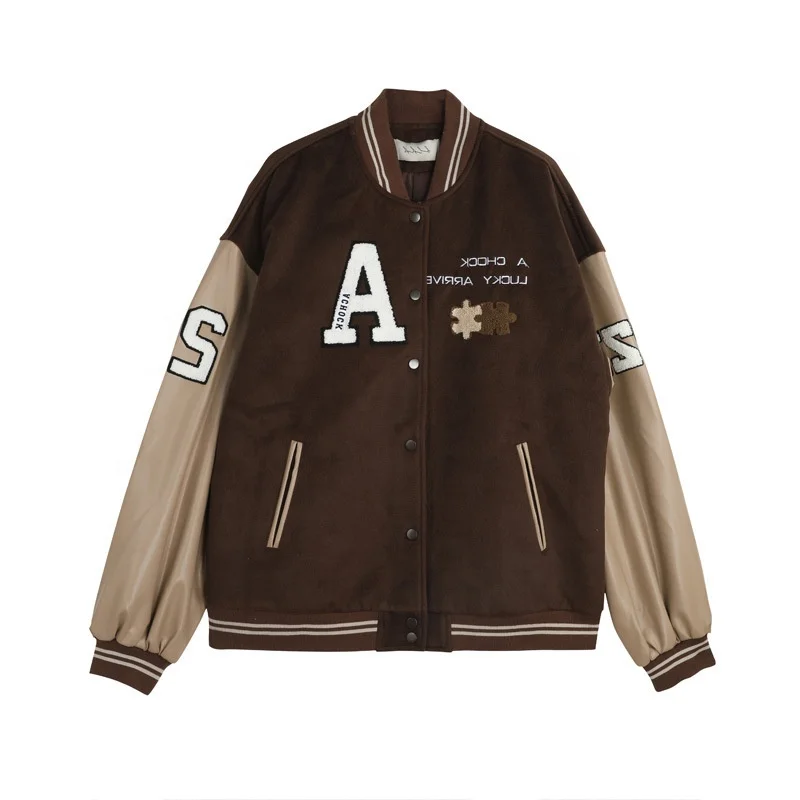 Spring and Autumn New hip-hop flocking baseball jacket men and women street brand loose sports stitching jacket, Picture
Spring and Autumn New hip-hop flocking baseball jacket men and women street brand loose sports stitching jacket, Picture