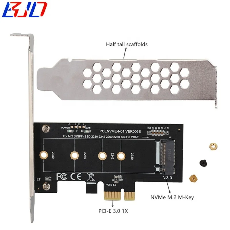 M.2 NVMe NGFF M Key SSD to PCI-E Adapter Card Support PCI Express 3.0 2230-2280 Size m.2 NVME, Black
M.2 NVMe NGFF M Key SSD to PCI-E Adapter Card Support PCI Express 3.0 2230-2280 Size m.2 NVME, Black