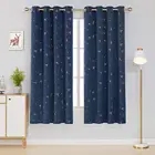 Foil Printed Constellation Pattern Blackout Curtain for Living Room