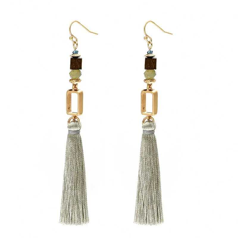 New bohemian ethnic handcrafted hook fringe tassel drop dangle earrings women jewelry, Jasper
New bohemian ethnic handcrafted hook fringe tassel drop dangle earrings women jewelry, Jasper