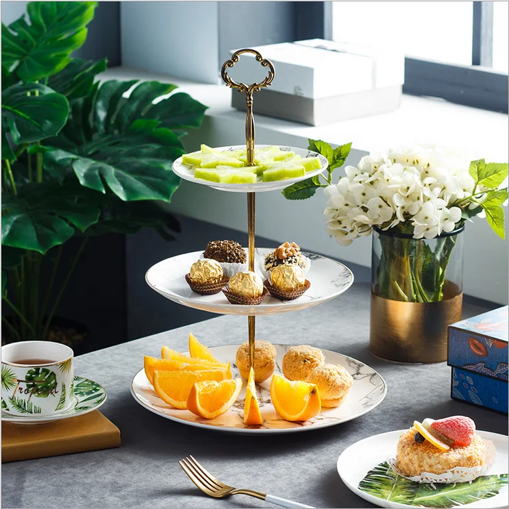 Three Tier Plate Ceramic Cake and Fruit Dishes for Birthday/Wedding/Tea Party Cake Stand
Three Tier Plate Ceramic Cake and Fruit Dishes for Birthday/Wedding/Tea Party Cake Stand