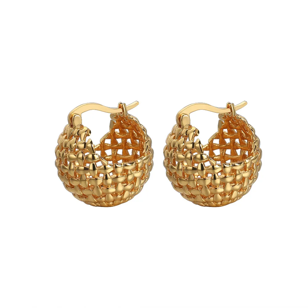 Factory Supply Hot Metal Ear Clip Ins Trendy Weave Stud Earrings Gold Plated Brass Ball Bling Bling Earrings For Woman
Factory Supply Hot Metal Ear Clip Ins Trendy Weave Stud Earrings Gold Plated Brass Ball Bling Bling Earrings For Woman