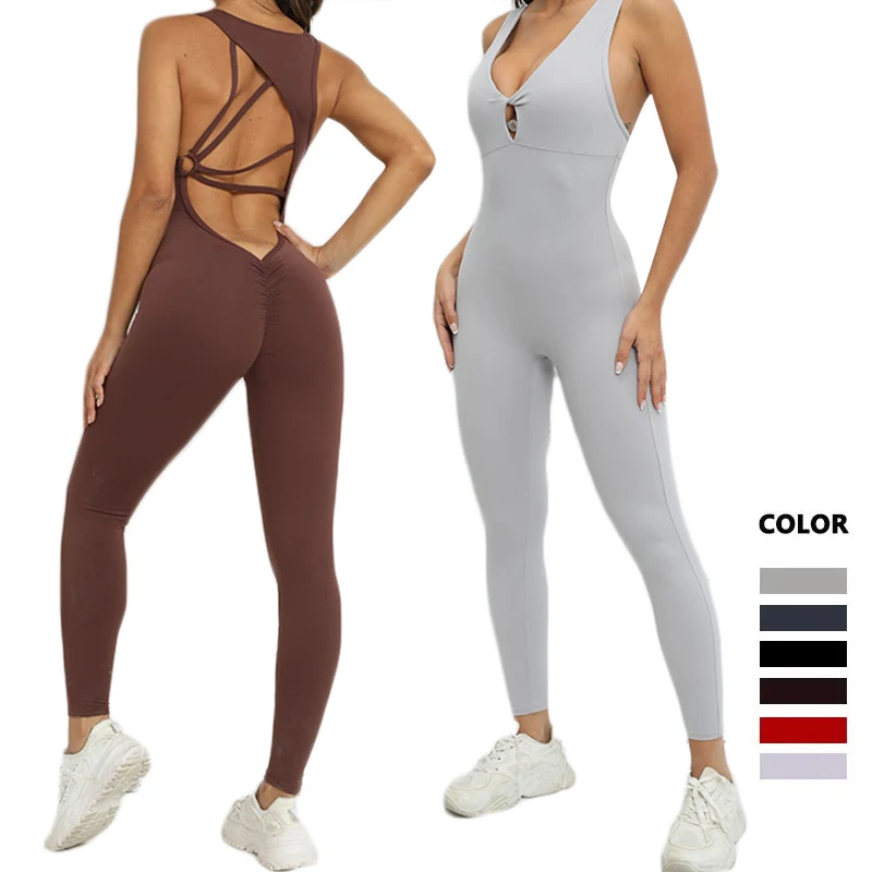 Custom wholesale fashion design long bodysuits Solid Sports Active Wear Gym Workout Romper One Piece Yoga Jumpsuit for women
Custom wholesale fashion design long bodysuits Solid Sports Active Wear Gym Workout Romper One Piece Yoga Jumpsuit for women