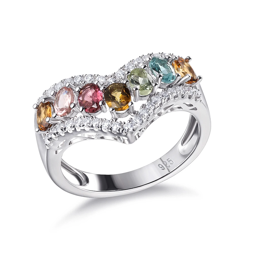 High Quality Natural Tourmaline 925 Sterling Silver Vintage Jewelry Colorful Womens Rings
High Quality Natural Tourmaline 925 Sterling Silver Vintage Jewelry Colorful Womens Rings