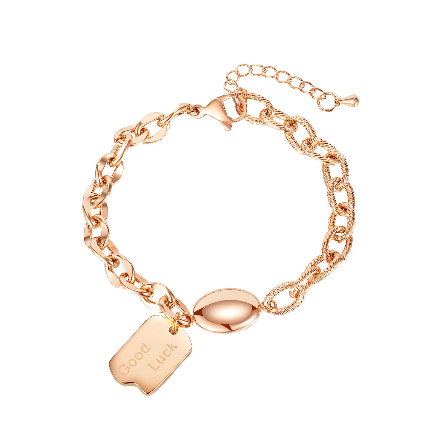 2021 New fashion trendy adjustable stainless steel link chain Good Luck charm bracelets women jewelry, Silver, gold,rose gold plating
2021 New fashion trendy adjustable stainless steel link chain Good Luck charm bracelets women jewelry, Silver, gold,rose gold plating