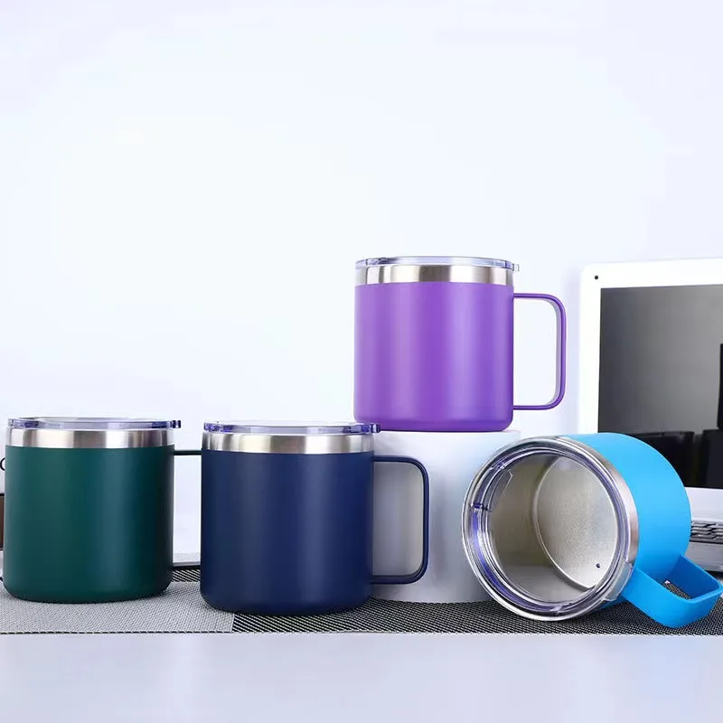 14oz stainless steel travel drink cup vacuum coffee mug with handle Mug, Black, white, blue, pink, dark blue, green, red, yellow, purple
14oz stainless steel travel drink cup vacuum coffee mug with handle Mug, Black, white, blue, pink, dark blue, green, red, yellow, purple