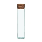 Food grade flat bottom glass test tube with cork wholesale