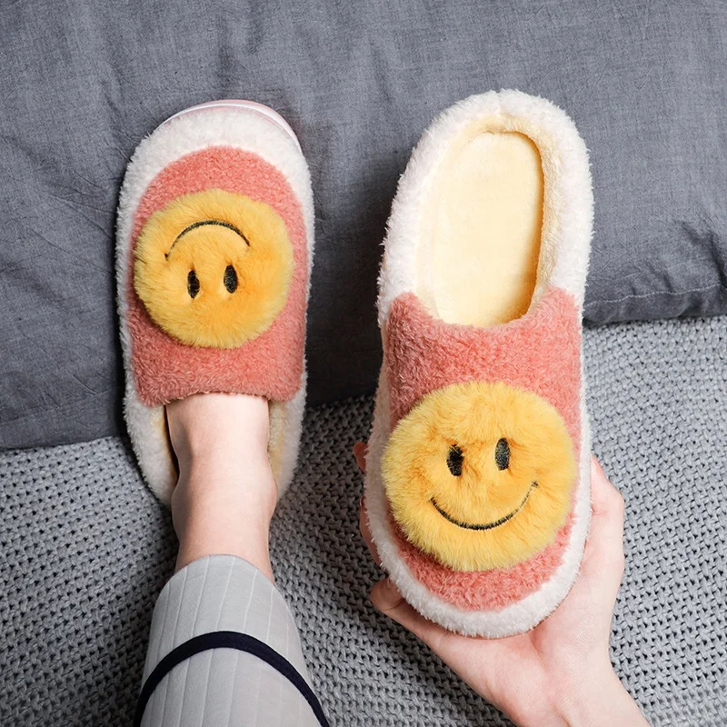 Smile Slippers 2022 Winter Plush Floor Slippers Boys And Girls Home Cotton Shoes Soft Sole Smiley Face Adult Slippers, Mint, pink, dark blue, gray
Smile Slippers 2022 Winter Plush Floor Slippers Boys And Girls Home Cotton Shoes Soft Sole Smiley Face Adult Slippers, Mint, pink, dark blue, gray
