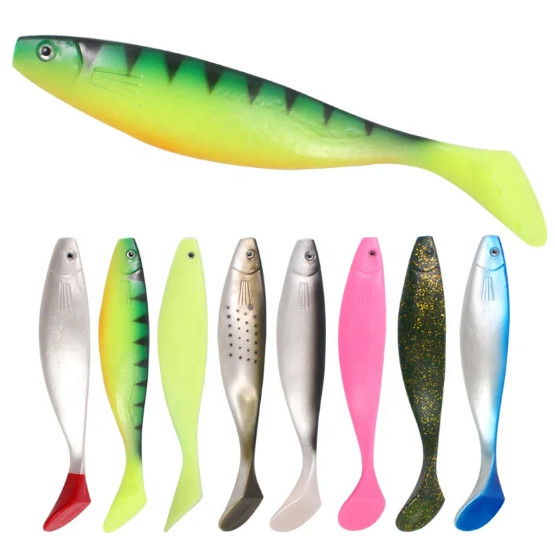OEM and on stocks 70g 23.5cm sea fishing big soft bait T tail soft fish lure PVC material bait lure soft lure
OEM and on stocks 70g 23.5cm sea fishing big soft bait T tail soft fish lure PVC material bait lure soft lure
