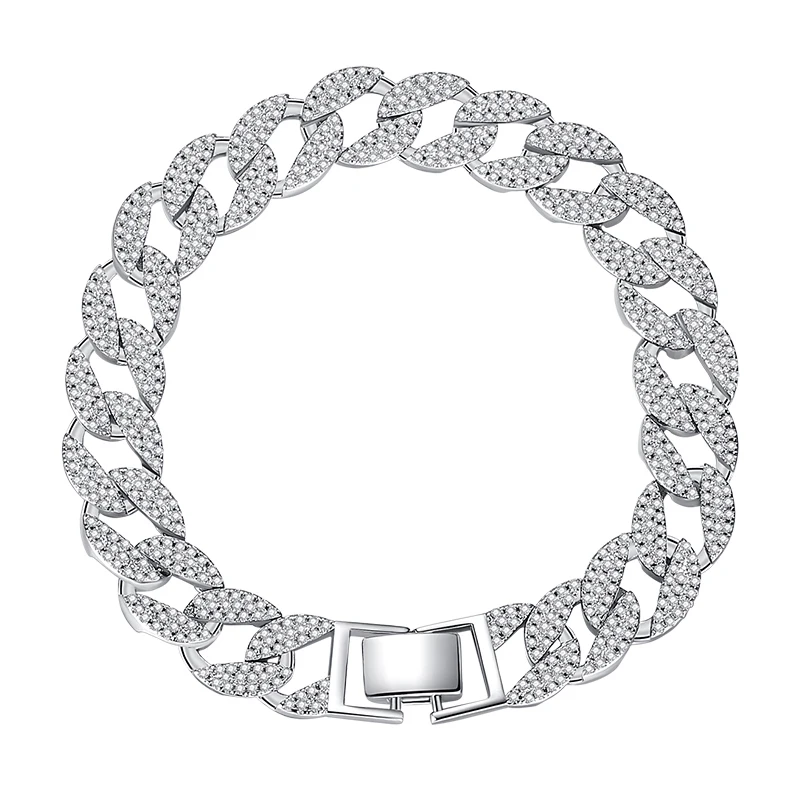 Unisex Jewelry Fashion High Quality Hiphop Gold Plated Silver Plated 5A Zircon Cuban Bracelets Jewelry
Unisex Jewelry Fashion High Quality Hiphop Gold Plated Silver Plated 5A Zircon Cuban Bracelets Jewelry