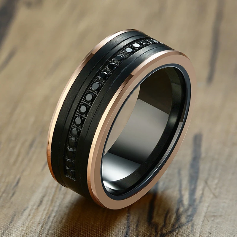 Rose Gold Wedding Engagement Band Diamond Men Women Jewelry Matte Finish Comfort Fit Zircon Tungsten Carbide Steel for Couple
Rose Gold Wedding Engagement Band Diamond Men Women Jewelry Matte Finish Comfort Fit Zircon Tungsten Carbide Steel for Couple