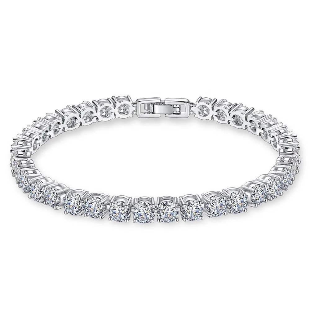 European Tennis Designer Bracelets Fashion 5mm round diamond Cut Tennis Bracelet Clear CZ Stone Real Gold Plating Women Jewelry
European Tennis Designer Bracelets Fashion 5mm round diamond Cut Tennis Bracelet Clear CZ Stone Real Gold Plating Women Jewelry
