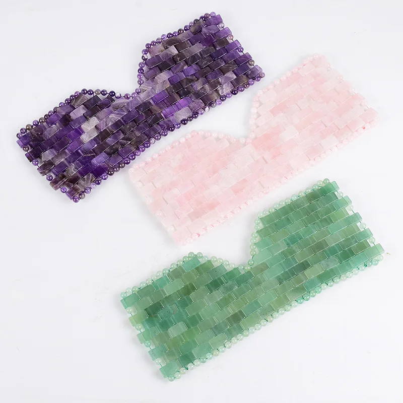 New Fashion Natural Stone Crystal Rose Quartz Facial Jade Eye Mask of Sleep Anti Aging
New Fashion Natural Stone Crystal Rose Quartz Facial Jade Eye Mask of Sleep Anti Aging