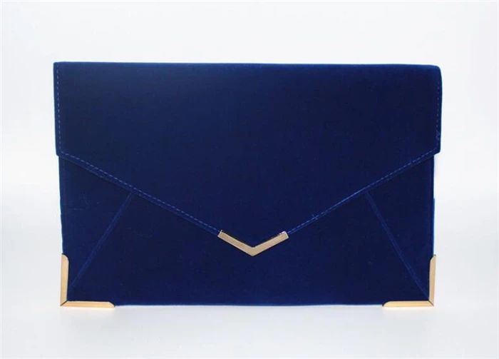 Fashion big capacity party evening velvet envelope clutch bag