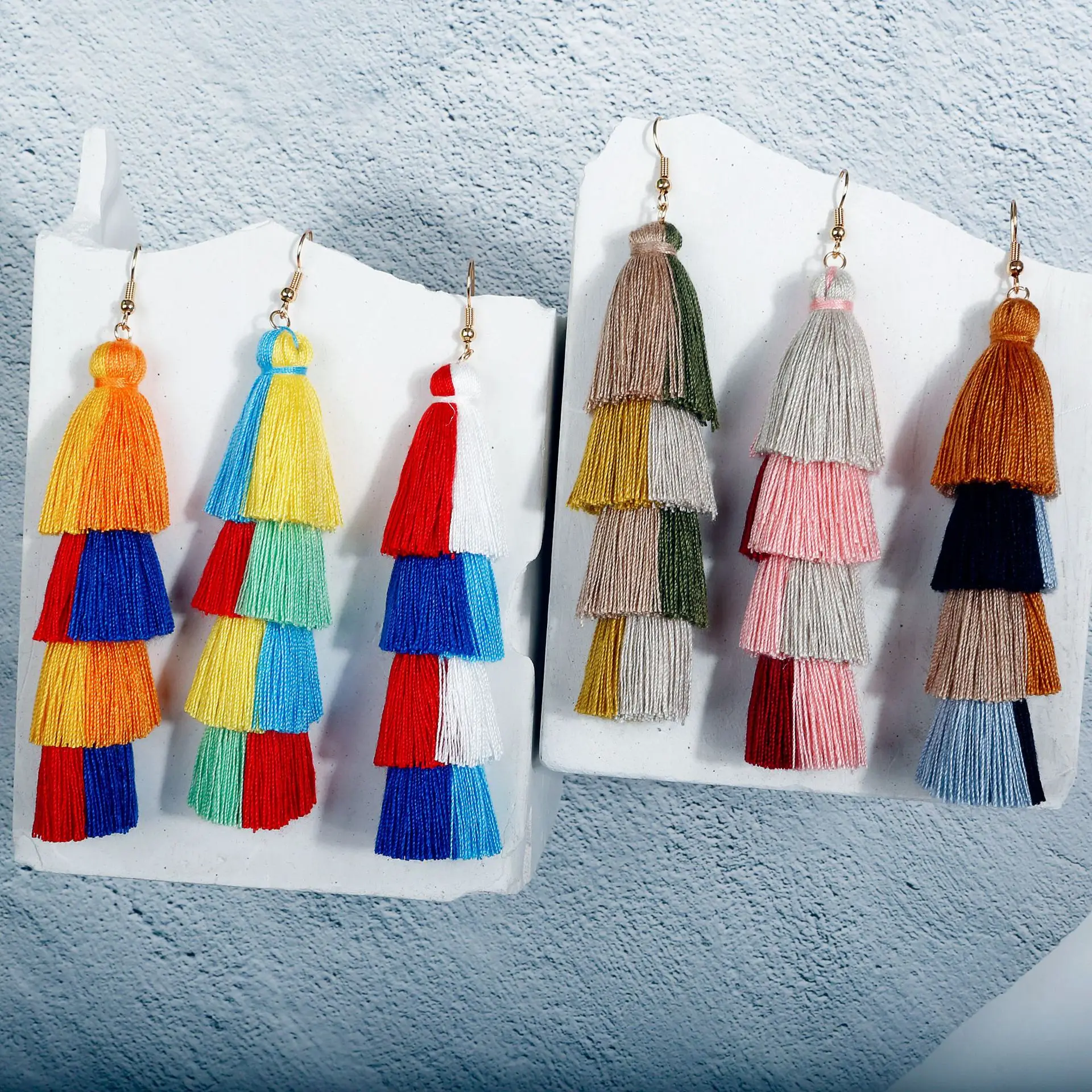 Wholesale Fashionable Assorted Color Bohemian Earrings Women's Fashion Rope Tassel Earrings Jewelry Gift for Girls Ladies Women, As pictures
Wholesale Fashionable Assorted Color Bohemian Earrings Women's Fashion Rope Tassel Earrings Jewelry Gift for Girls Ladies Women, As pictures