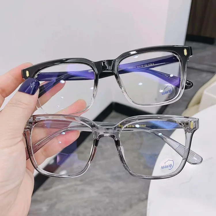 Designer square meter nail spectacle frame TR90 anti blue light 2021 new large frame spectacle frame 
Designer square meter nail spectacle frame TR90 anti blue light 2021 new large frame spectacle frame
