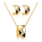 High-qualityRound Earrings Necklace suit dinner dress accessories fashion and exquisite jewelry