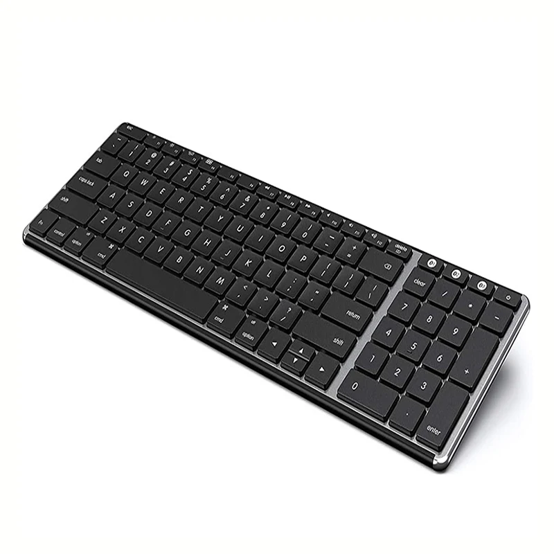 

Rechargeable Wireless BT-compati Ultra Slim Keyboard with Numeric Keypad for Apple MacBook Pro Air Multi-Device, Black