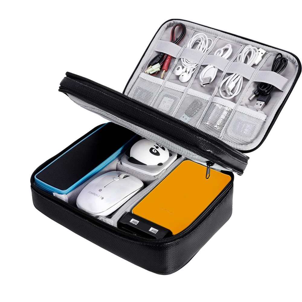 Fireproof Waterproof Double Layers Travel Gadget Organizer Accessories Cable Electronics Storage Bag
Fireproof Waterproof Double Layers Travel Gadget Organizer Accessories Cable Electronics Storage Bag