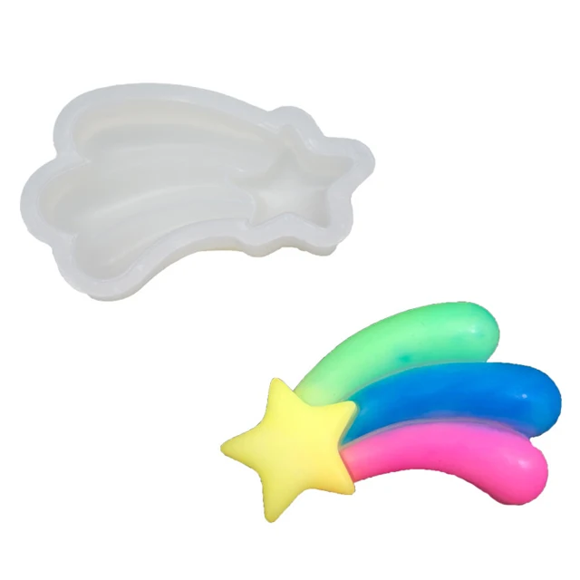Diy crystal drop rubber meteor rainbow silicone mold mirror transparent craft epoxy resin mold, White
Diy crystal drop rubber meteor rainbow silicone mold mirror transparent craft epoxy resin mold, White