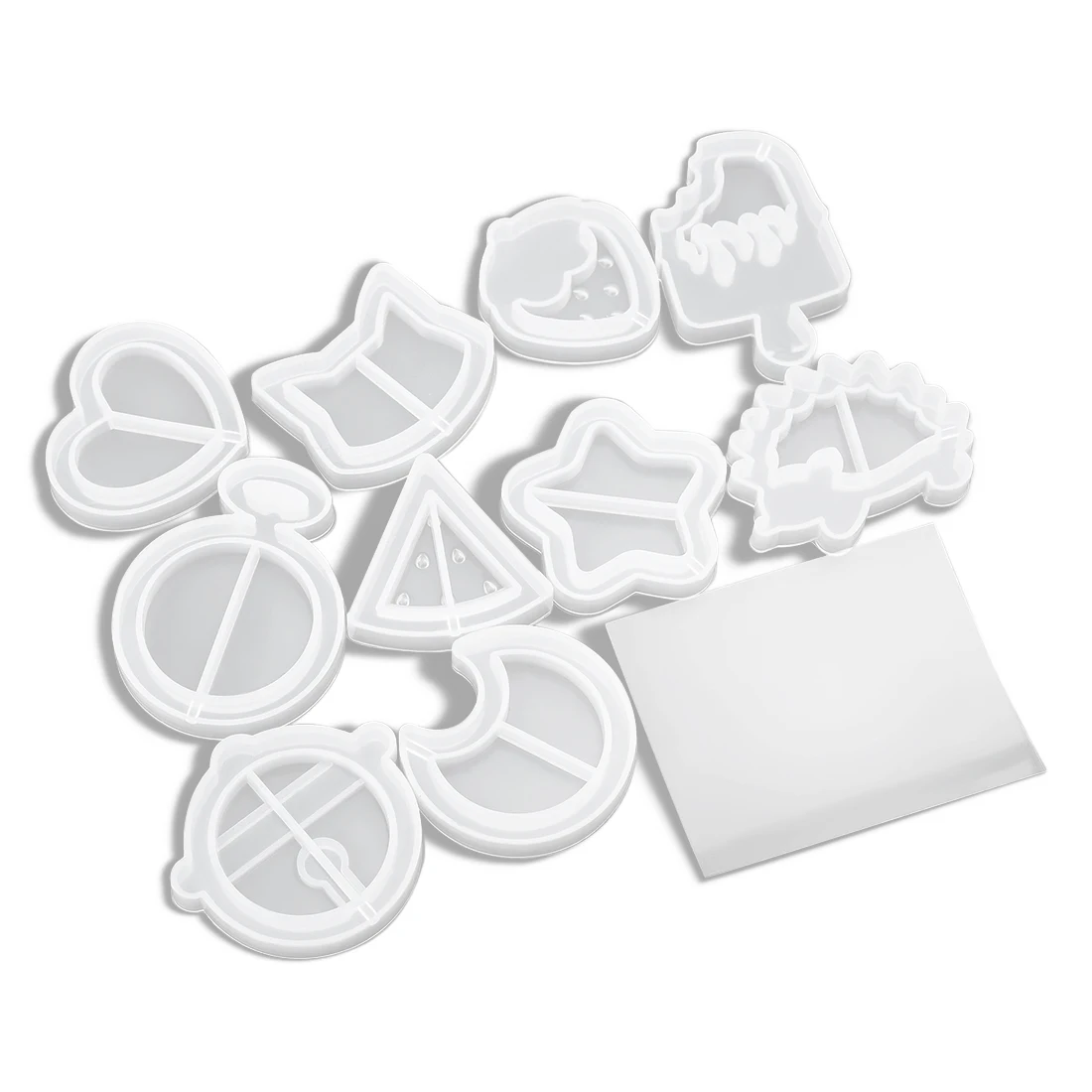 Aibeads Silicone Mold Kits Resin Heart Star Moon Ice Cream UV Epoxy Moulds Key Chain Pendant Craft Tools Jewelry Supplies, White
Aibeads Silicone Mold Kits Resin Heart Star Moon Ice Cream UV Epoxy Moulds Key Chain Pendant Craft Tools Jewelry Supplies, White