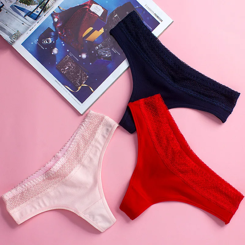 Women's Sexy Cotton Underwear Panties Hollow Lace Waist Seamless Women's Briefs Thong
Women's Sexy Cotton Underwear Panties Hollow Lace Waist Seamless Women's Briefs Thong