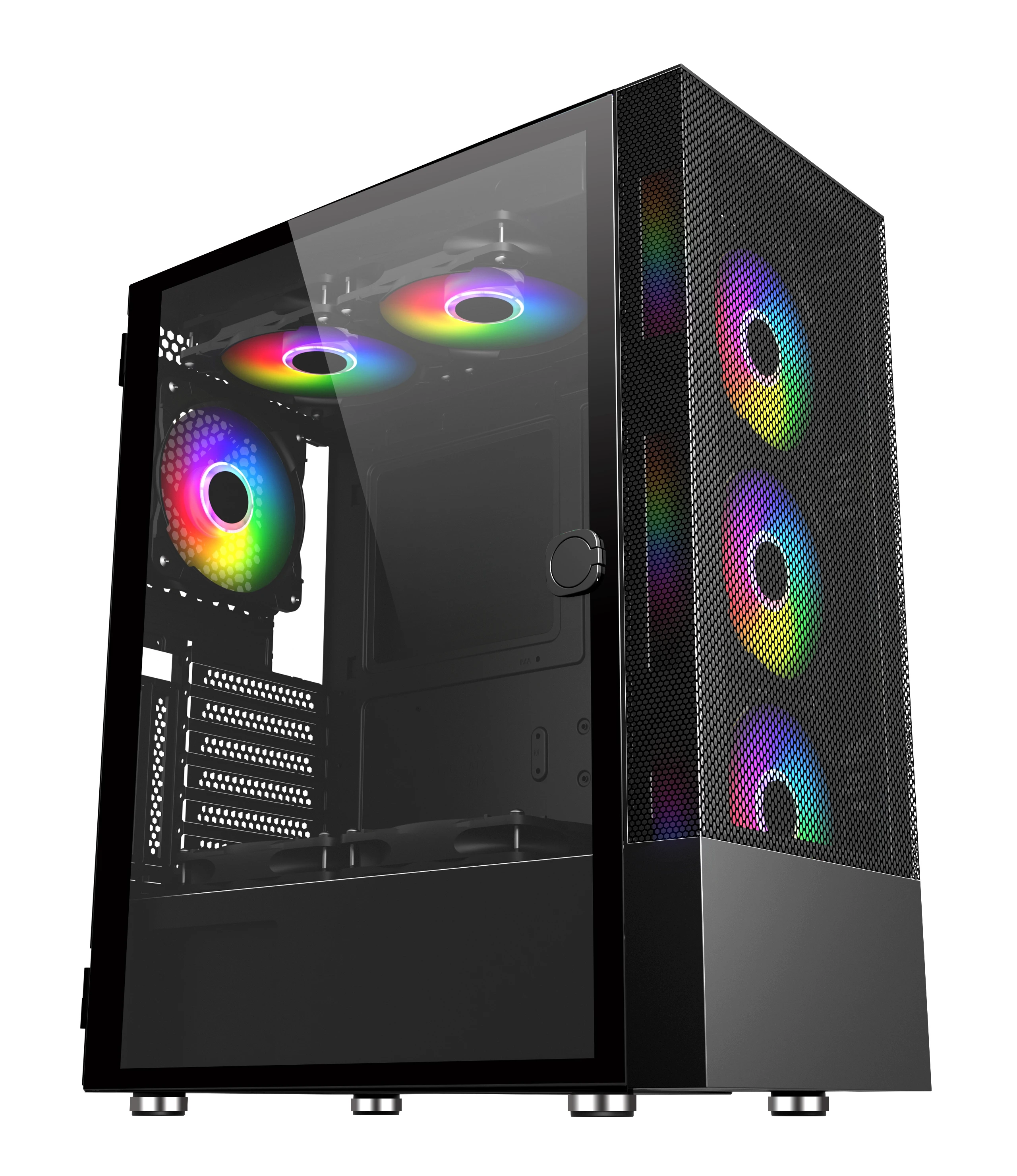 2021 New coming pc case RGB gaming case tempered glass side panel cabinet, Black/white/pink
2021 New coming pc case RGB gaming case tempered glass side panel cabinet, Black/white/pink
