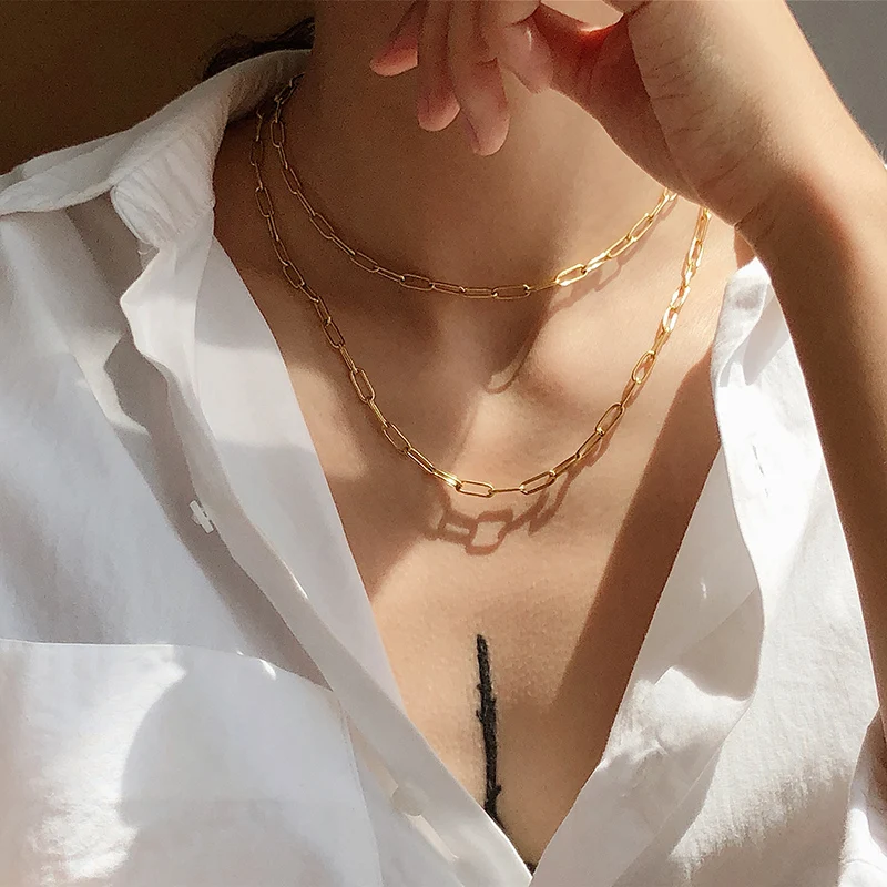 4 Sizes Linked Chain Necklaces Gold Color Circle Choker Necklaces for Women Minimalist Gold Necklace Vintage Jewelry
4 Sizes Linked Chain Necklaces Gold Color Circle Choker Necklaces for Women Minimalist Gold Necklace Vintage Jewelry