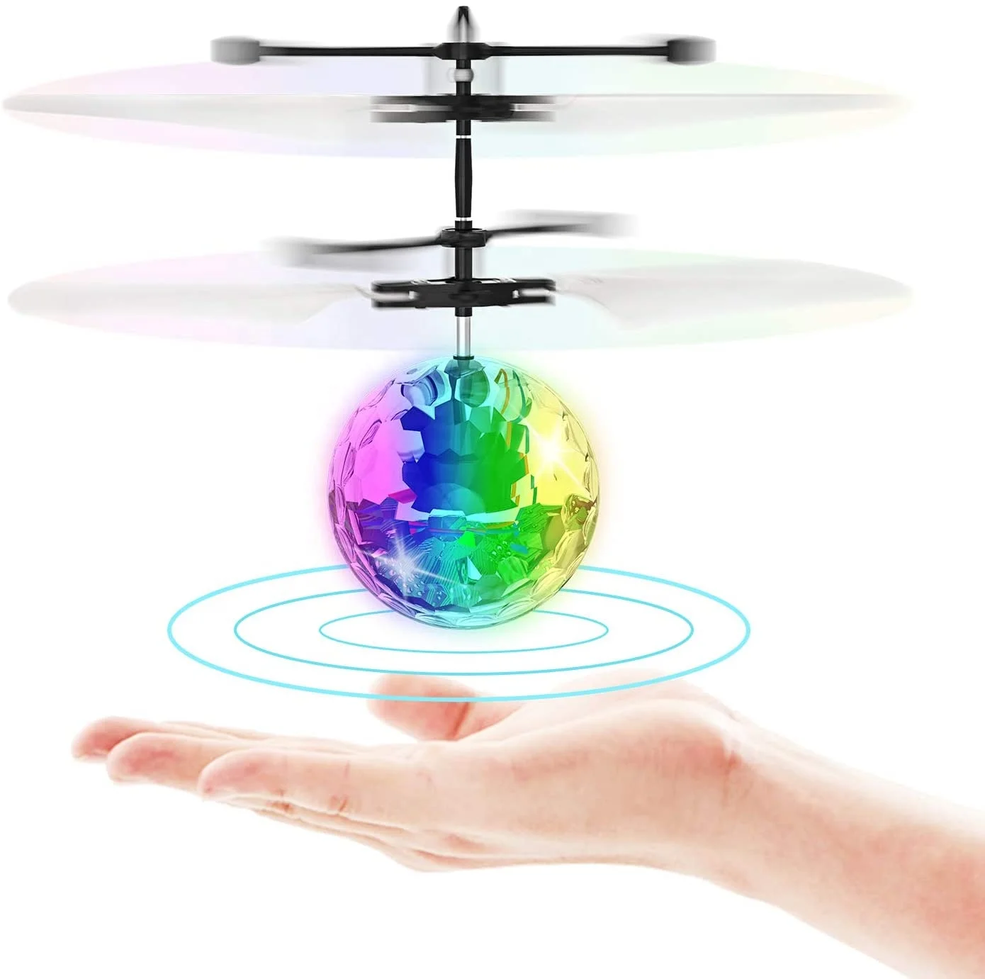 

Fun gift Flying Toy Ball Infrared Induction RC Built-in LED Light Disco Helicopter Shining Colorful Flying Drone Indoor outdoor