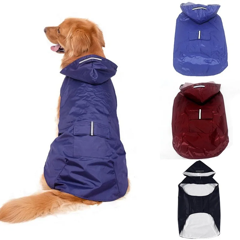 Pet's Hoodies Raincoat with Reflective Stripes Pet Outdoor Rain Jacket Poncho For Medium / Large Dog, Blue
Pet's Hoodies Raincoat with Reflective Stripes Pet Outdoor Rain Jacket Poncho For Medium / Large Dog, Blue