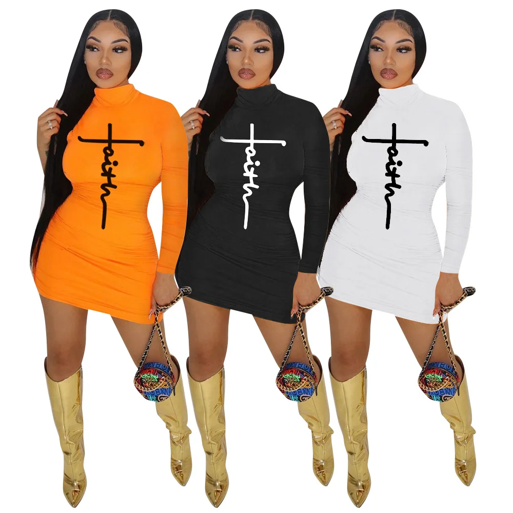 Fall Clothes 2021 Cheap Casual Women Dress Fashion Letters Printed Long Sleeve Tight Sexy Mini Faith Dresses, Picture color
Fall Clothes 2021 Cheap Casual Women Dress Fashion Letters Printed Long Sleeve Tight Sexy Mini Faith Dresses, Picture color