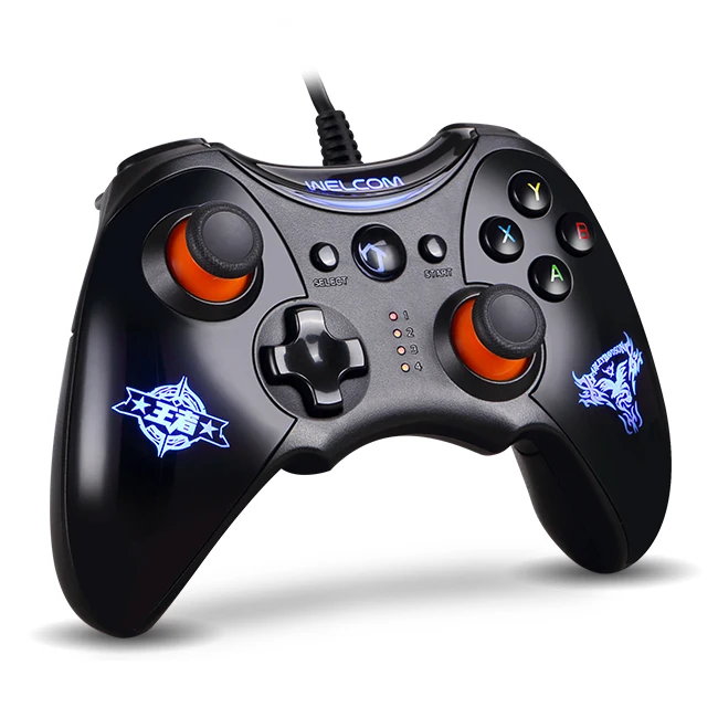 USB Wired Competitive Game Controller Blue Light Game Pad Joystick Gamepad For Android & IOS, Black
USB Wired Competitive Game Controller Blue Light Game Pad Joystick Gamepad For Android & IOS, Black