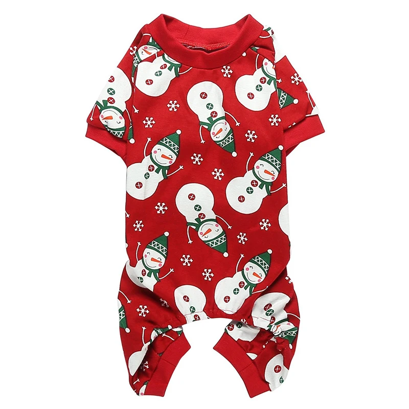 High Quality Soft Dog Christmas Pajamas Cute Snowman Printed Four Legs Dog Clothes Pet Dog Pajamas
High Quality Soft Dog Christmas Pajamas Cute Snowman Printed Four Legs Dog Clothes Pet Dog Pajamas